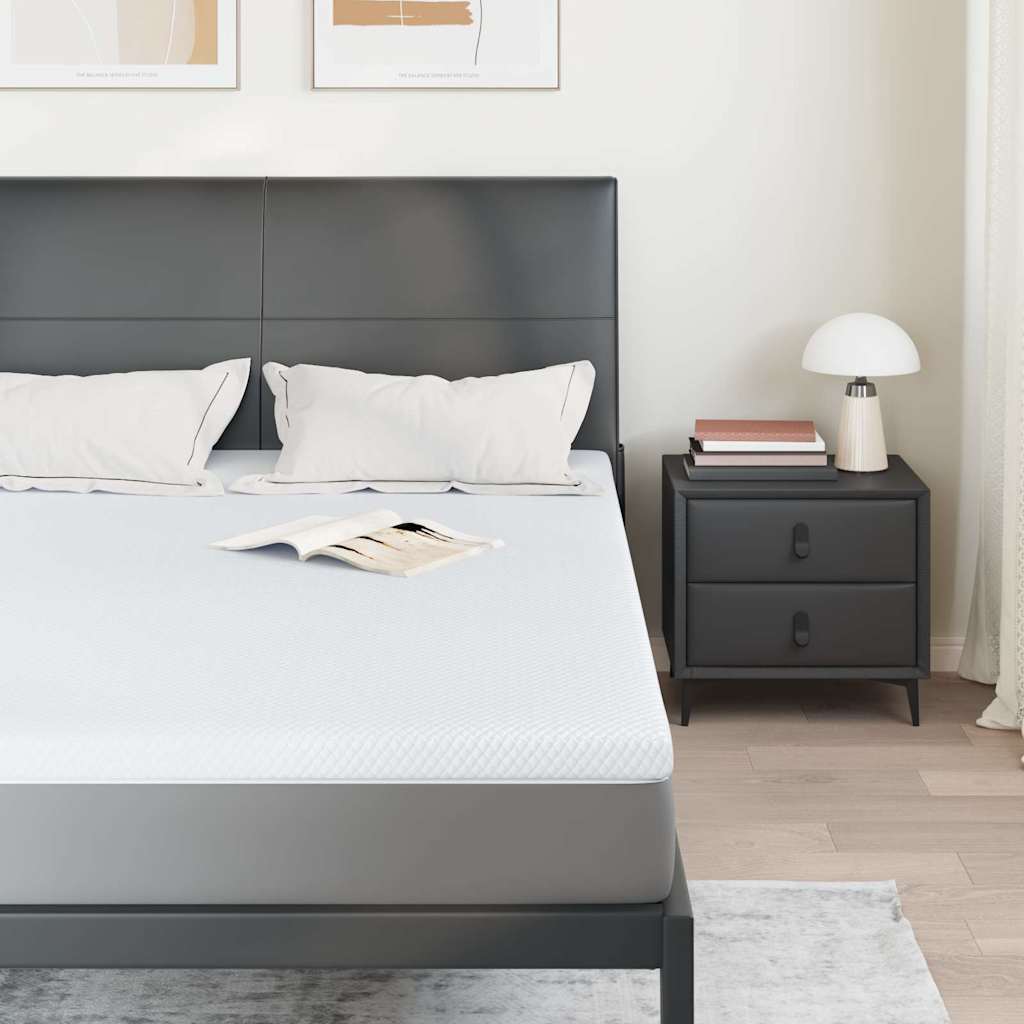 Vidaxl matrastopper wit 140 x 190 cm jacquard stof