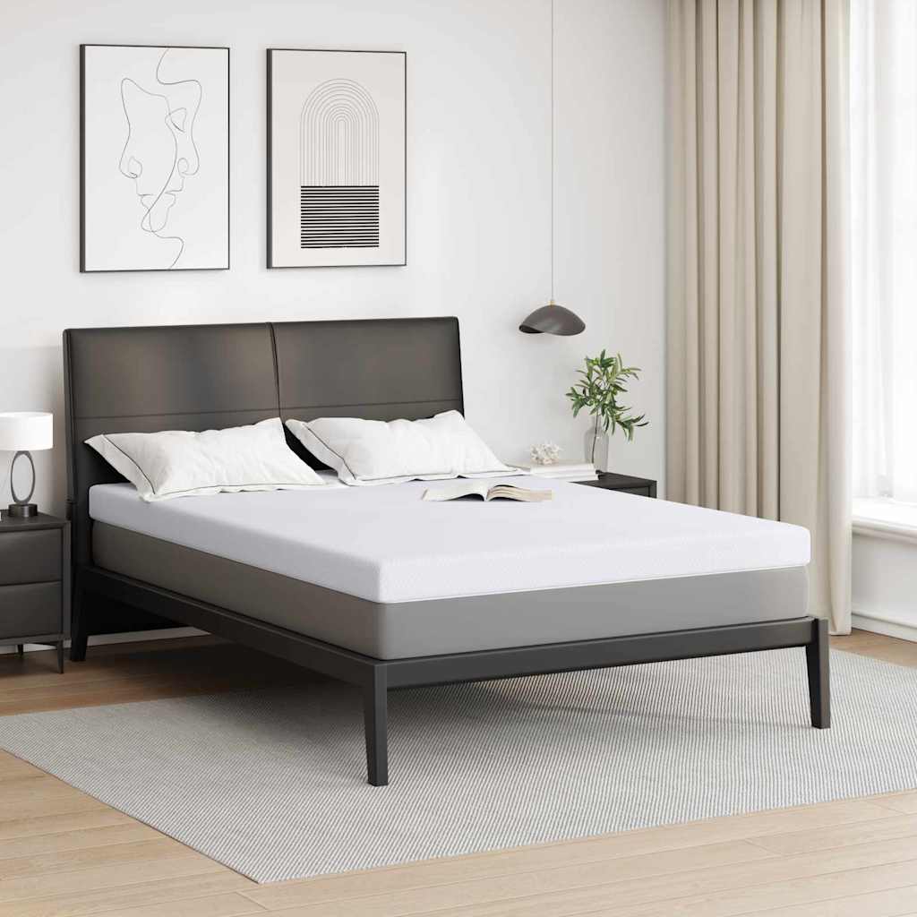 Vidaxl matrastopper wit 140 x 190 cm jacquard stof