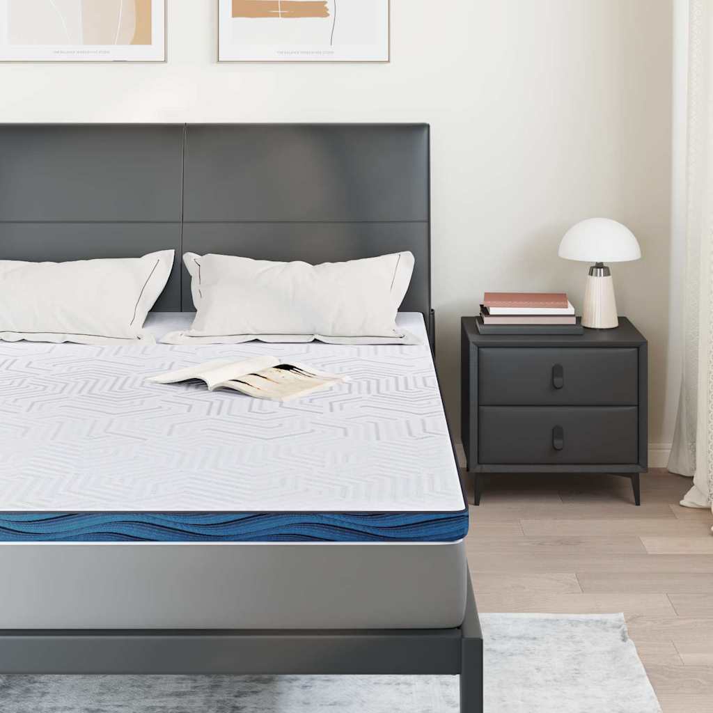 Vidaxl matrastopper wit 140 x 190 cm jacquard stof