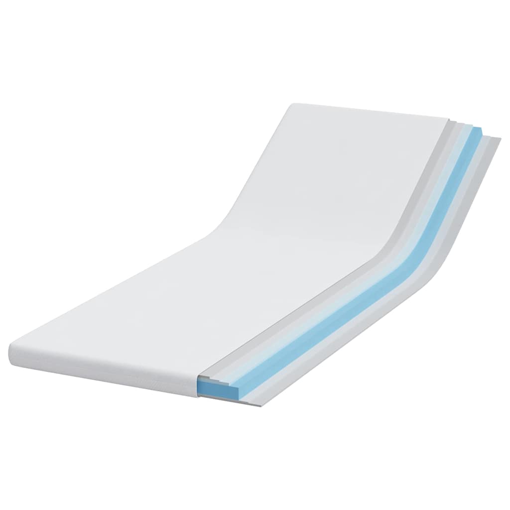 Vidaxl matrastopper wit 80 x 200 cm jacquard stof