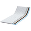 VidaXL topper in cocco bianco 80 x 200 cm tessuto jacquard