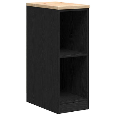 Mobile da garage Vidaxx 30x51x85 cm in legno di pino massiccio nero