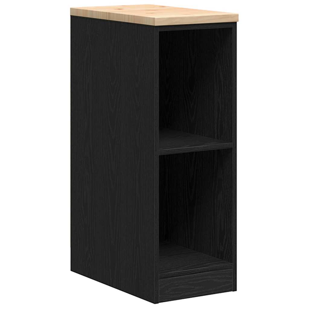 Vidaxx armario de garaje 30x51x85 cm madera maciza de pino negro