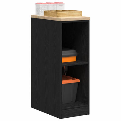 Mobile da garage Vidaxx 30x51x85 cm in legno di pino massiccio nero