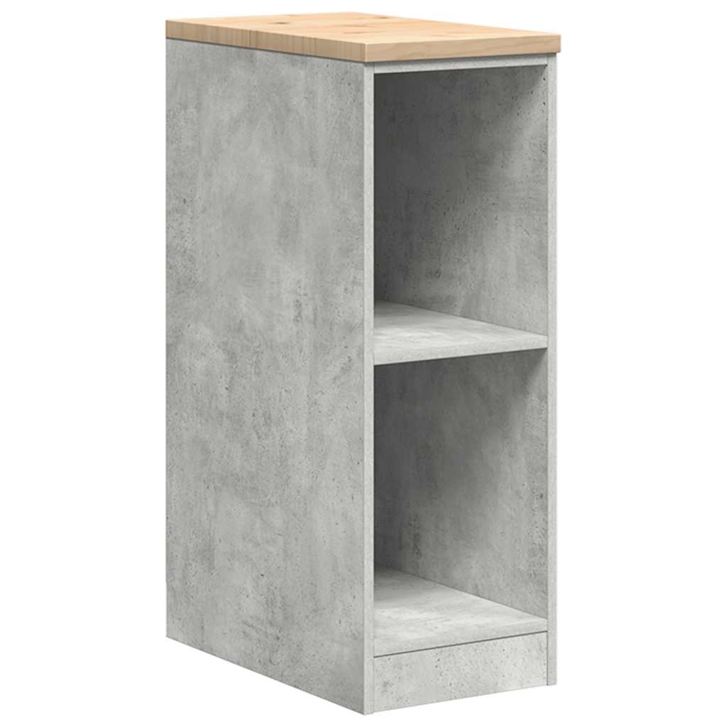 Armadio da garage Vidaxx 30x51x85 cm in legno massello di pino grigio cemento