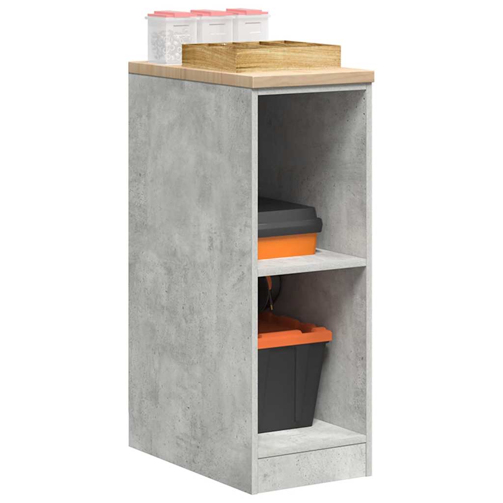 Armadio da garage Vidaxx 30x51x85 cm in legno massello di pino grigio cemento