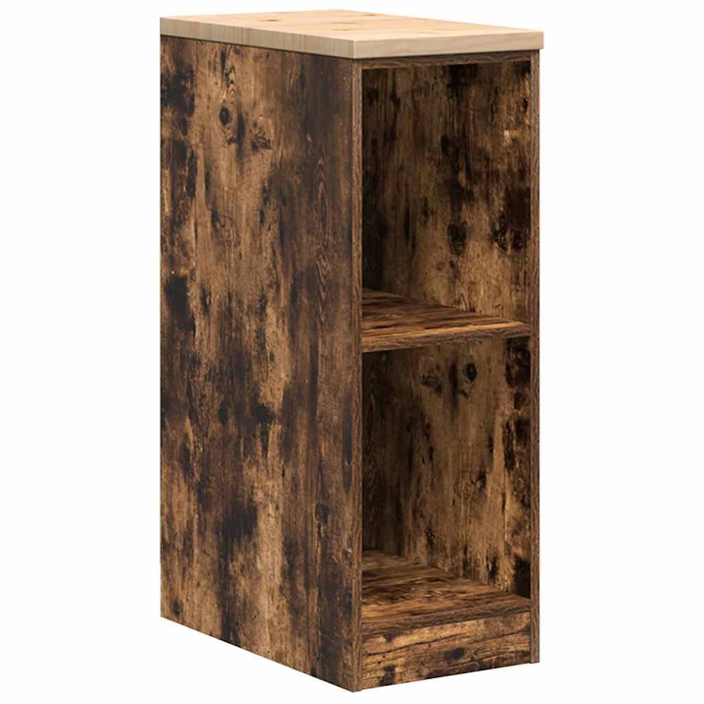 Armadio garage Vidaxx 30x51x85 cm in legno massello di pino, rovere affumicato