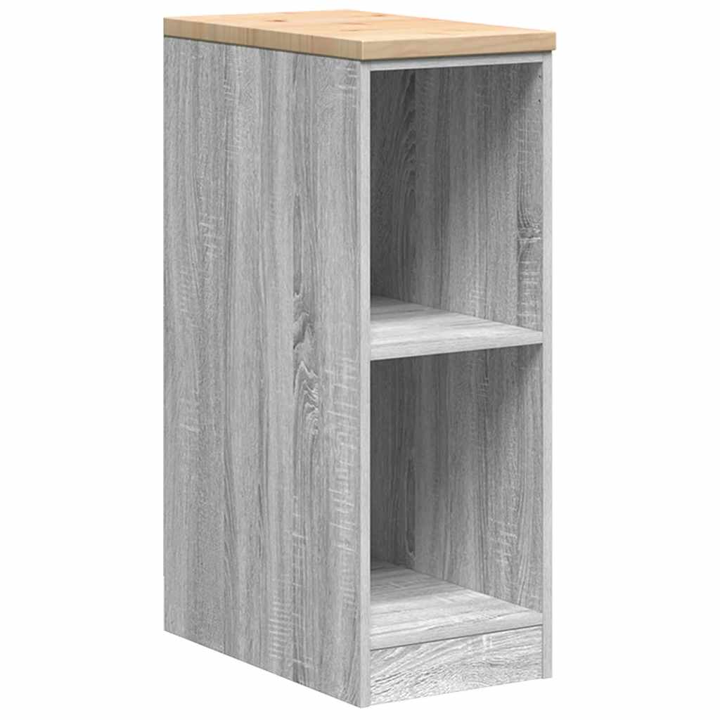 Vidaxx armario de garaje 30x51x85 cm madera maciza de pino gris sonoma