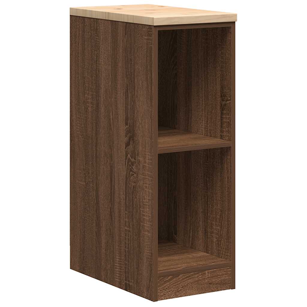 Armario de garaje Vidaxx 30x51x85 cm madera maciza de pino, roble marrón