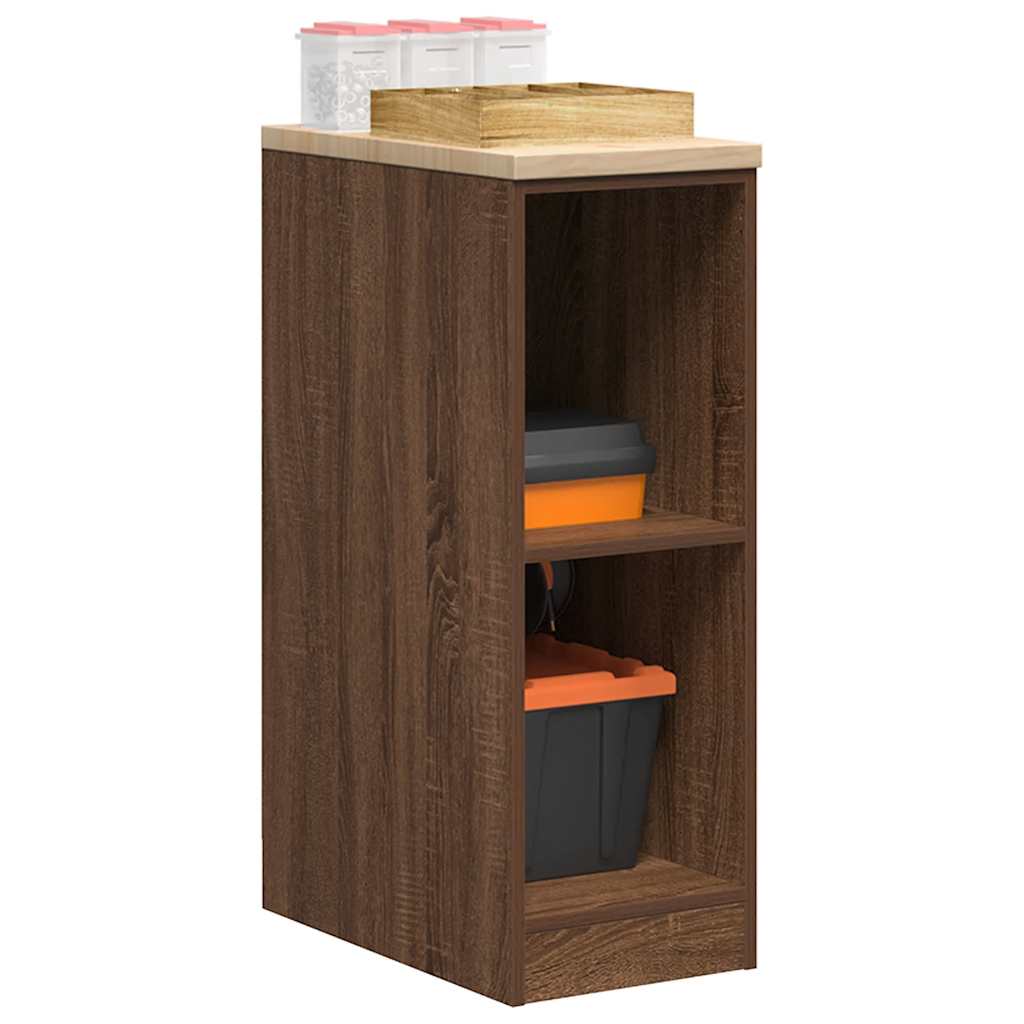 Armario de garaje Vidaxx 30x51x85 cm madera maciza de pino, roble marrón