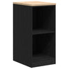 Vidaxl garagekast 40x51x85 cm massief grenenhout zwart