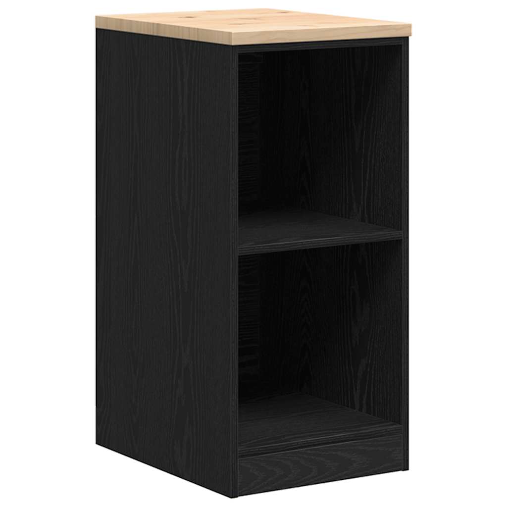 Vidaxx armario de garaje 40x51x85 cm madera maciza de pino negro