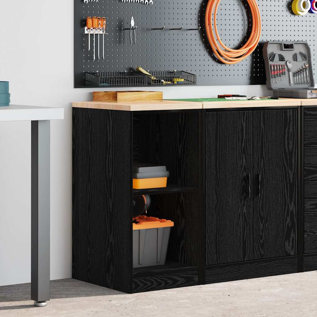 Vidaxx armario de garaje 40x51x85 cm madera maciza de pino negro