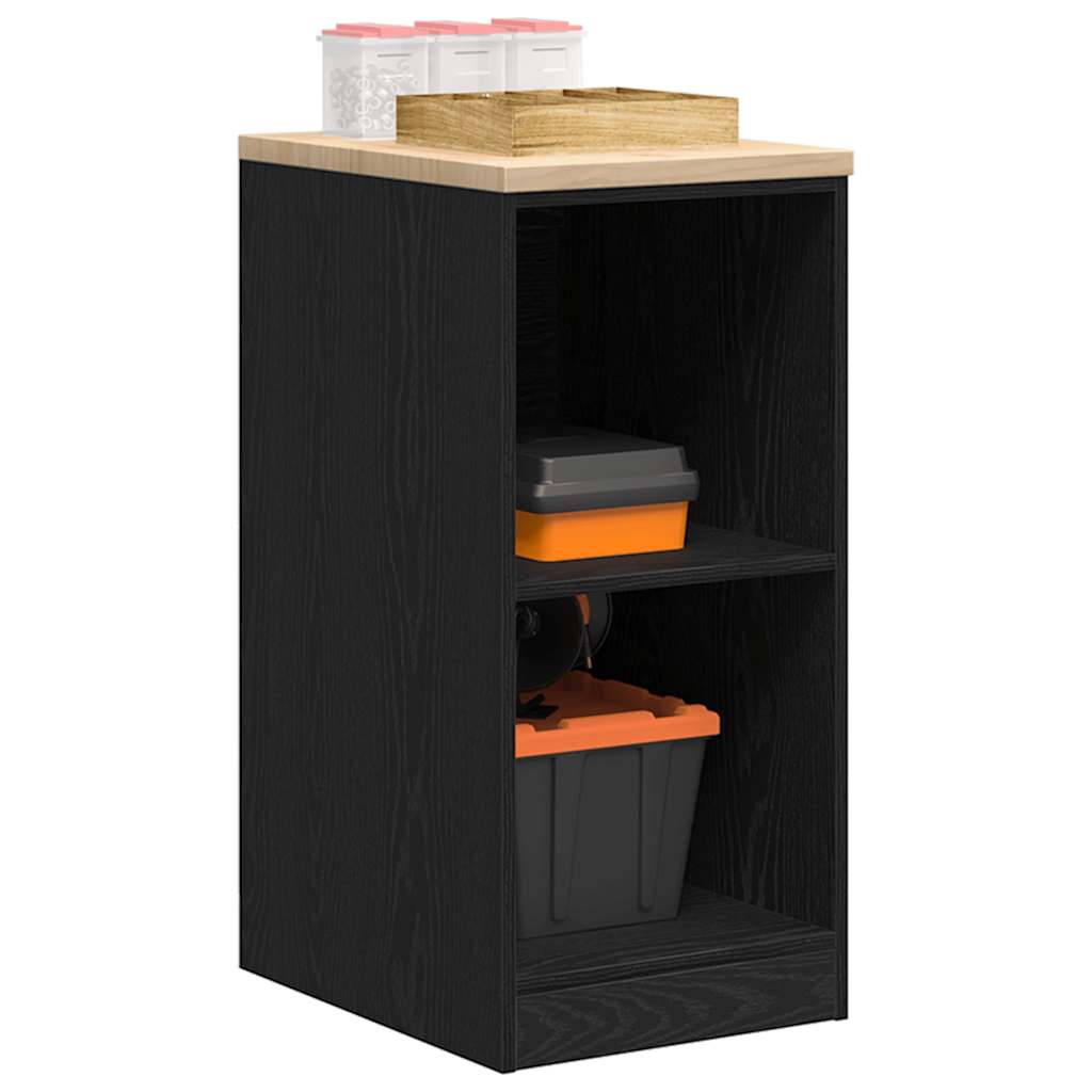 Vidaxx armario de garaje 40x51x85 cm madera maciza de pino negro