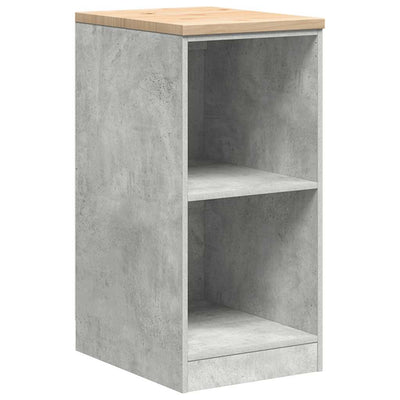 Armadio da garage Vidaxx 40x51x85 cm in legno massello di pino grigio cemento