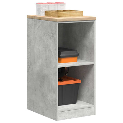 Armadio da garage Vidaxx 40x51x85 cm in legno massello di pino grigio cemento