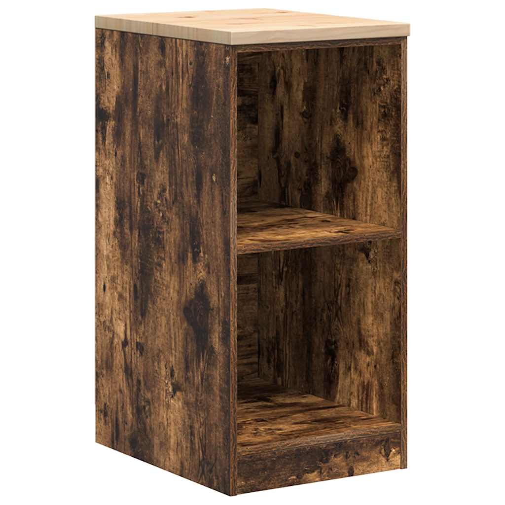 Armadio garage Vidaxx 40x51x85 cm in legno massello di pino, rovere affumicato