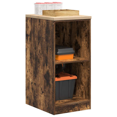 Armadio garage Vidaxx 40x51x85 cm in legno massello di pino, rovere affumicato