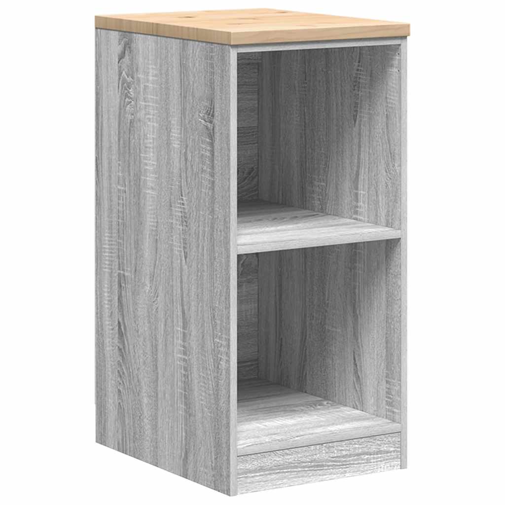 Vidaxx armario de garaje 40x51x85 cm madera maciza de pino gris sonoma