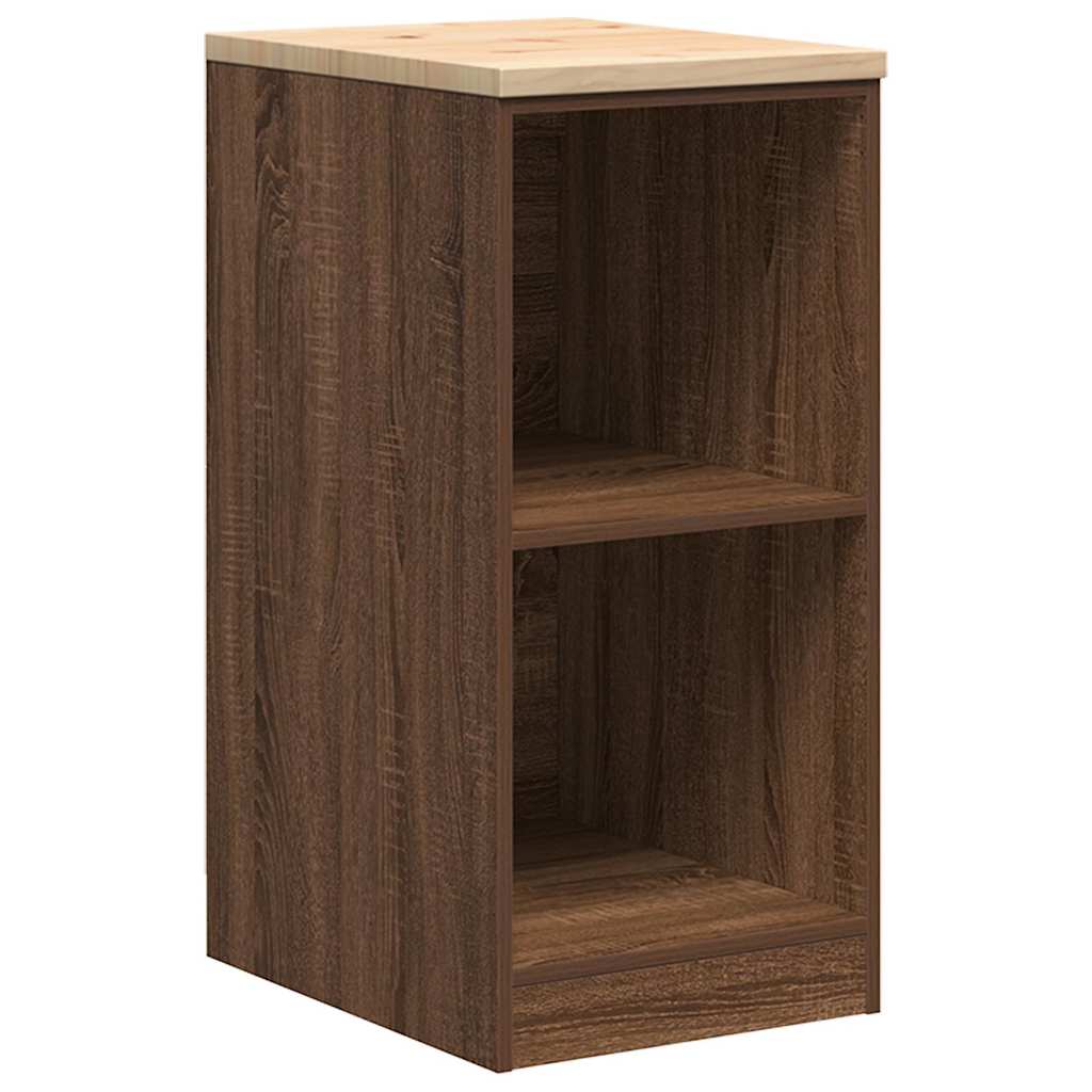 Armadio garage Vidaxx 40x51x85 cm in legno massello di pino, rovere marrone