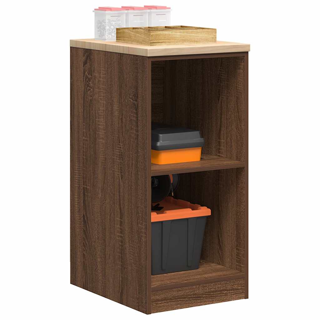Armadio garage Vidaxx 40x51x85 cm in legno massello di pino, rovere marrone