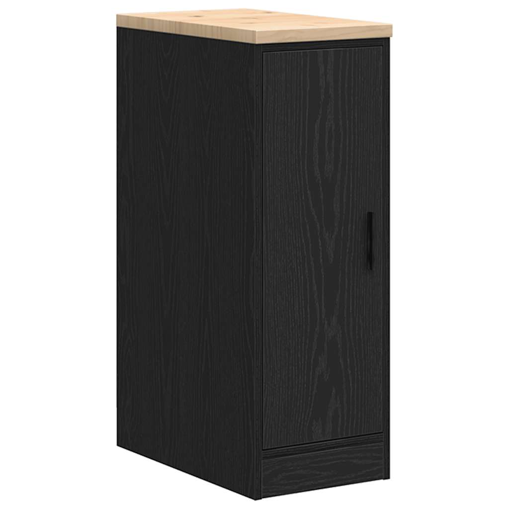 Vidaxl garagekast 30x51x85 cm massief grenenhout zwart