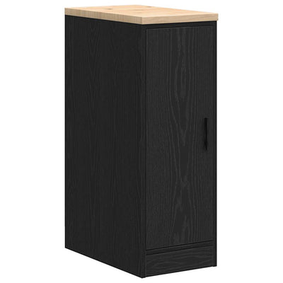 Mobile da garage Vidaxx 30x51x85 cm in legno di pino massiccio nero