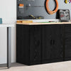 Mobile da garage Vidaxx 30x51x85 cm in legno di pino massiccio nero