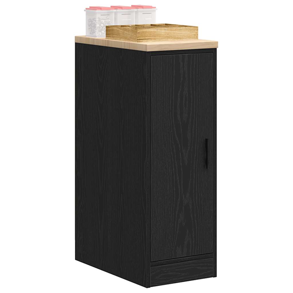 Vidaxl garagekast 30x51x85 cm massief grenenhout zwart