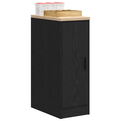 Mobile da garage Vidaxx 30x51x85 cm in legno di pino massiccio nero