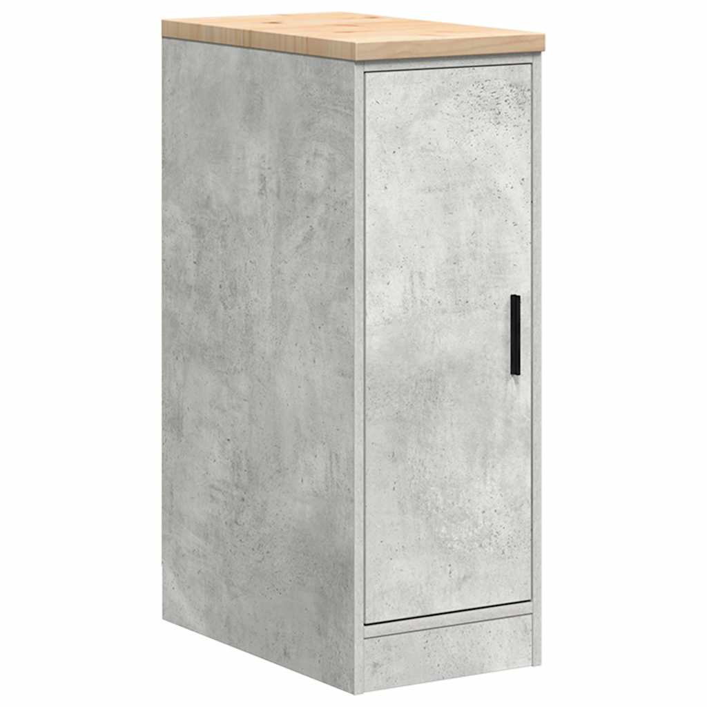 Vidaxx armario de garaje 30x51x85 cm madera maciza de pino gris hormigón