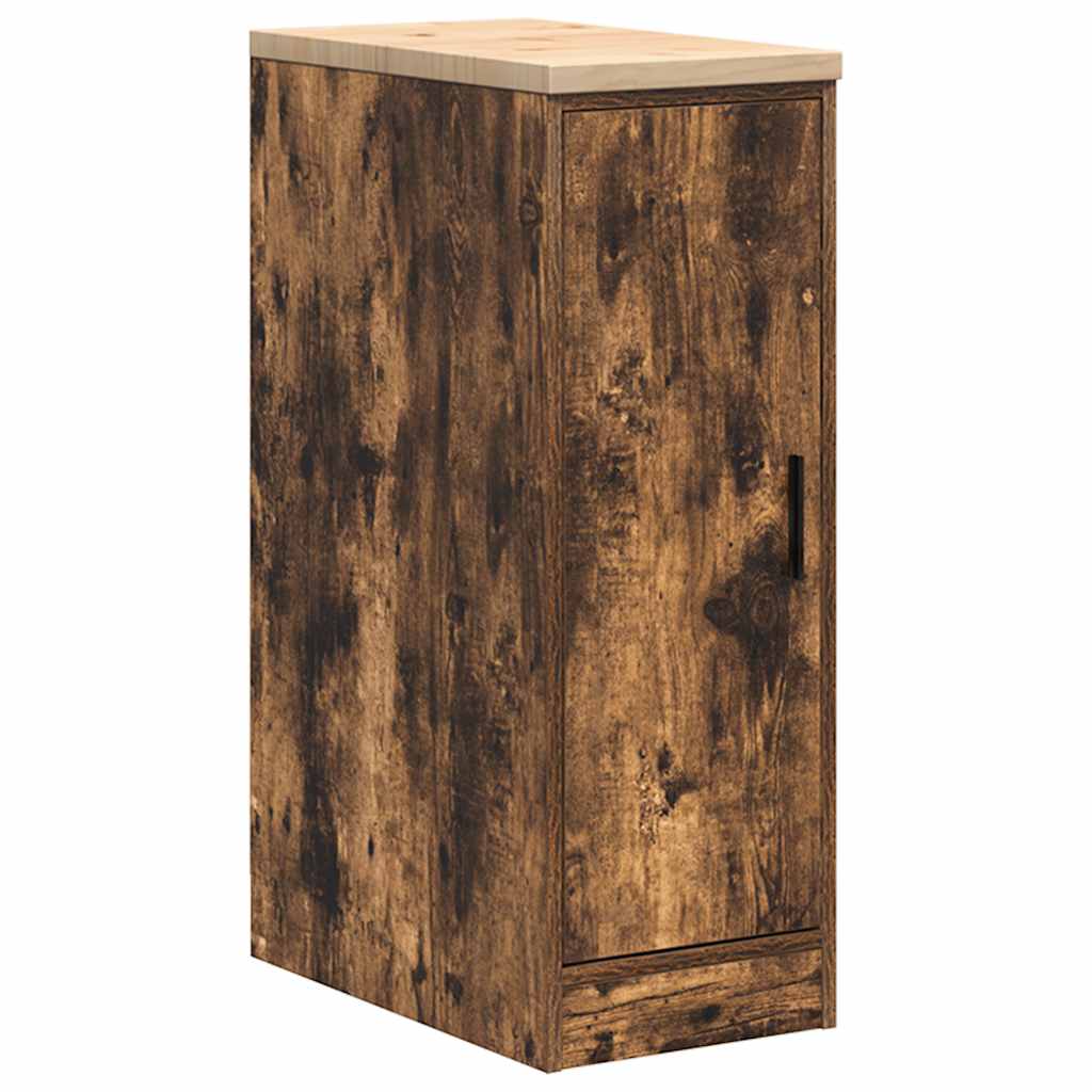 Armadio garage Vidaxx 30x51x85 cm in legno massello di pino, rovere affumicato