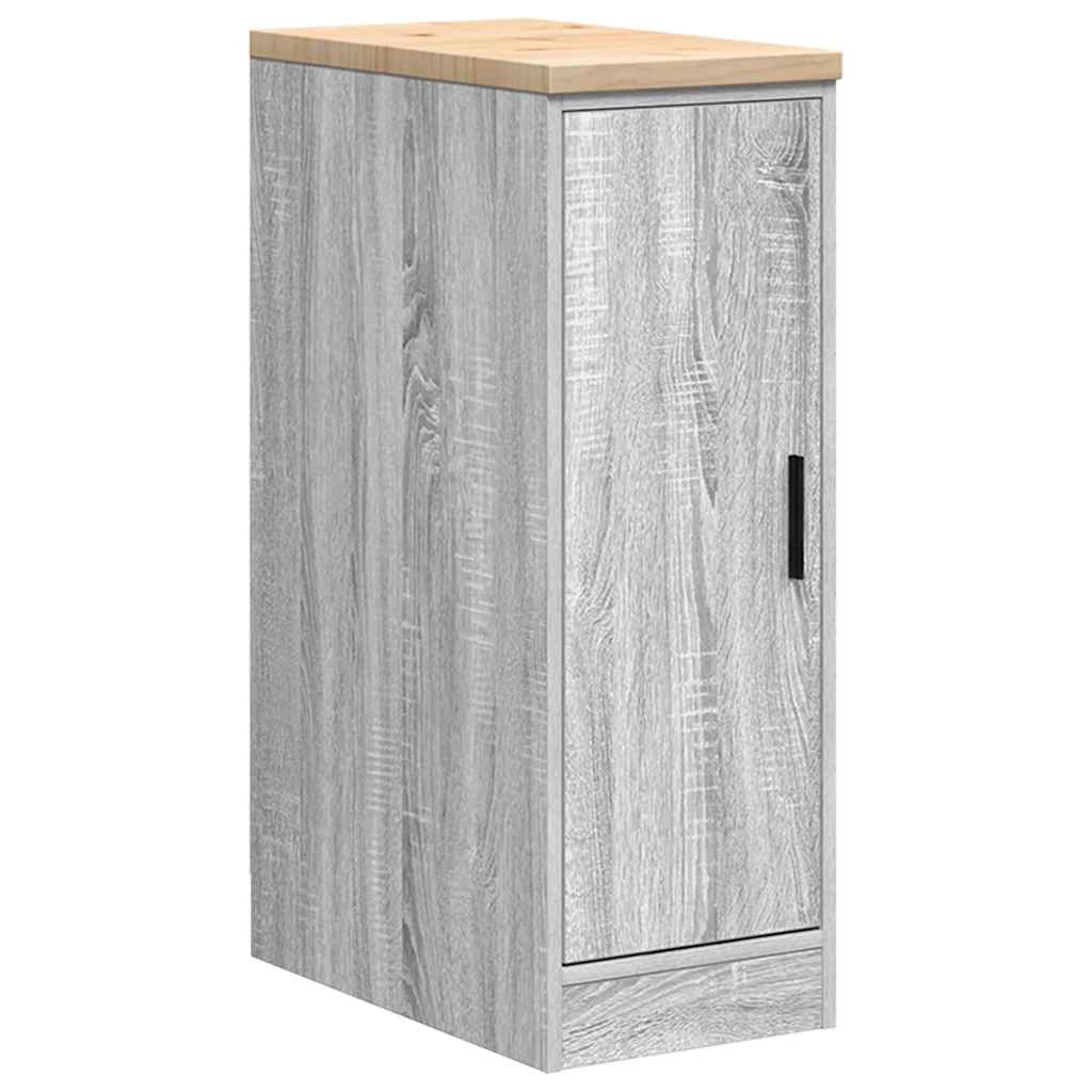 Mobile da garage Vidaxx 30x51x85 cm in legno massello di pino grigio Sonoma