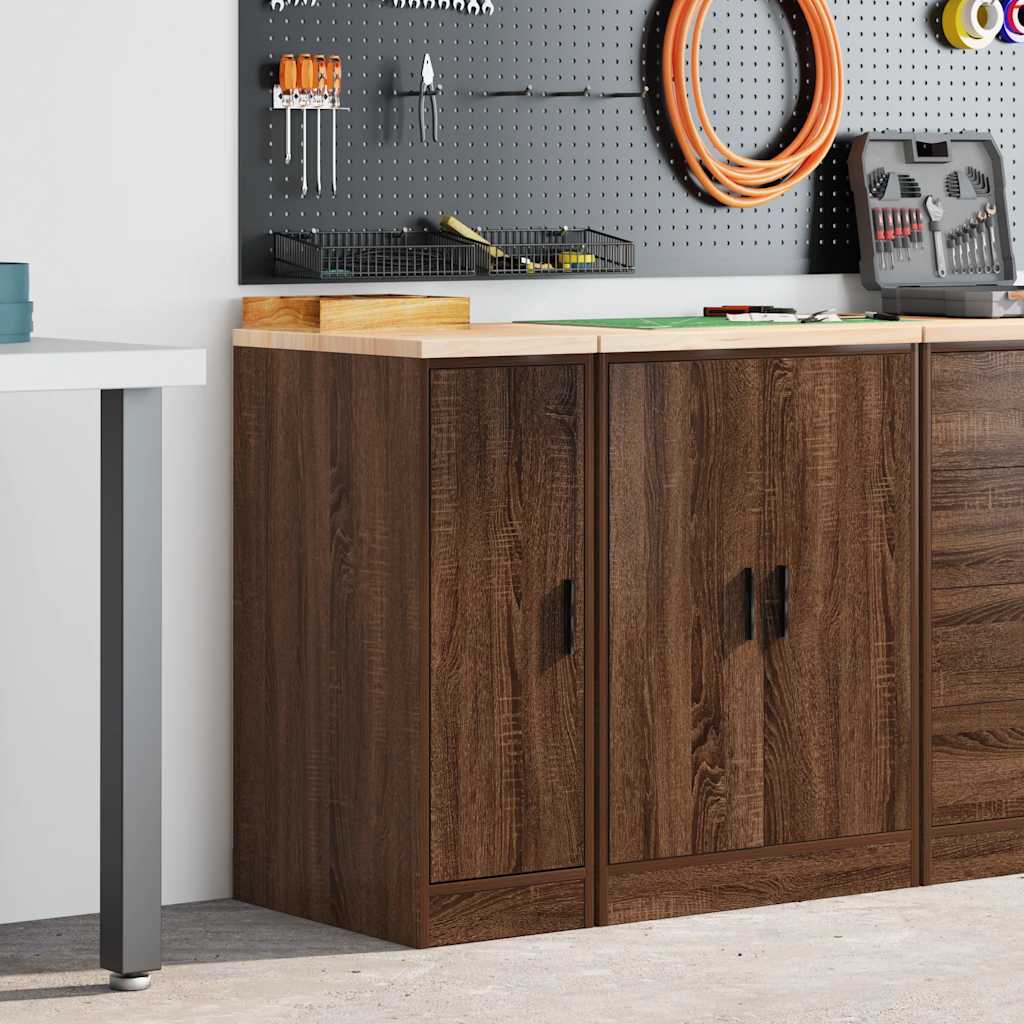 Armario de garaje Vidaxx 30x51x85 cm madera maciza de pino, roble marrón