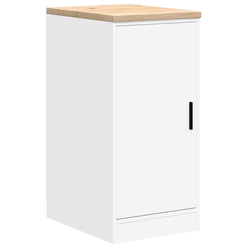 Vidaxx armario de garaje 40x51x85 cm madera maciza de pino blanco