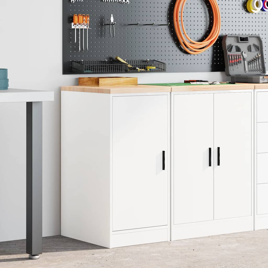 Vidaxl garagekast 40x51x85 cm massief grenenhout wit