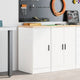 Vidaxl garagekast 40x51x85 cm massief grenenhout wit