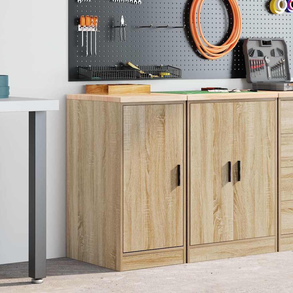 Vidaxl garagekast 40x51x85 cm massief grenenhout sonoma eikenkleurig