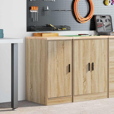 Armadio garage Vidaxx 40x51x85 cm in legno massello di pino color rovere Sonoma
