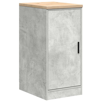 Armadio da garage Vidaxx 40x51x85 cm in legno massello di pino grigio cemento