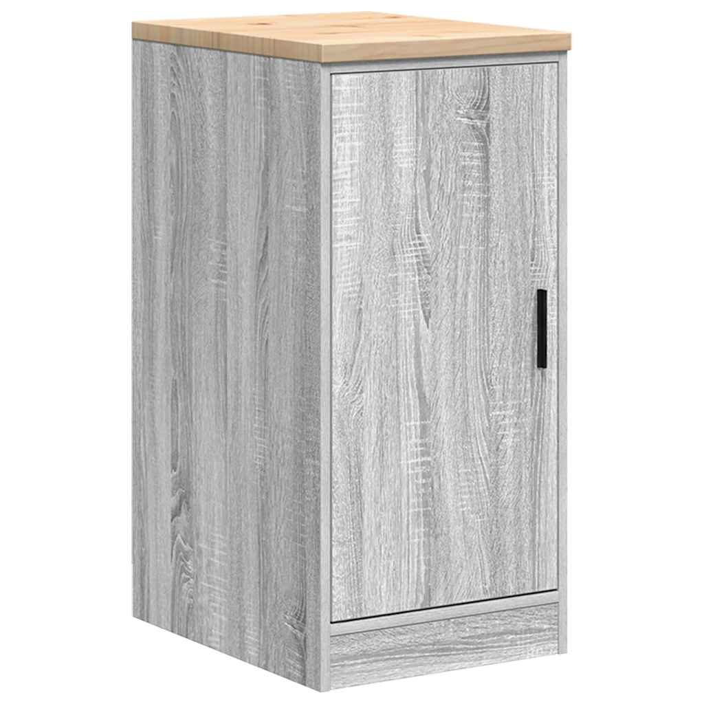 Vidaxx armario de garaje 40x51x85 cm madera maciza de pino gris sonoma