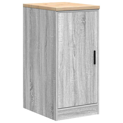 Mobile da garage Vidaxx 40x51x85 cm in legno massello di pino grigio Sonoma
