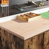 Vidaxl garagekast 60x51x85 cm massief grenenhout gerookt eiken