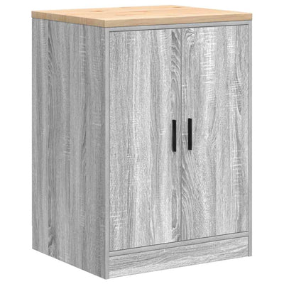 Mobile da garage Vidaxx 60x51x85 cm in legno massello di pino grigio Sonoma