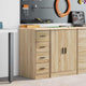 Vidaxl garagekast 30x51x85 cm massief grenenhout sonoma eikenkleurig