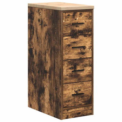 Armadio garage Vidaxx 30x51x85 cm in legno massello di pino, rovere affumicato