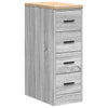 Vidaxx armario de garaje 30x51x85 cm madera maciza de pino gris sonoma