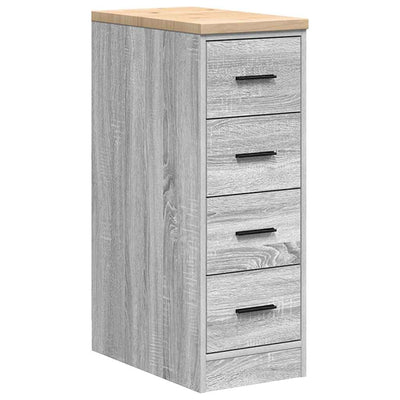 Mobile da garage Vidaxx 30x51x85 cm in legno massello di pino grigio Sonoma