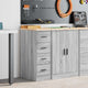 Vidaxl garagekast 30x51x85 cm massief grenenhout grijs sonoma