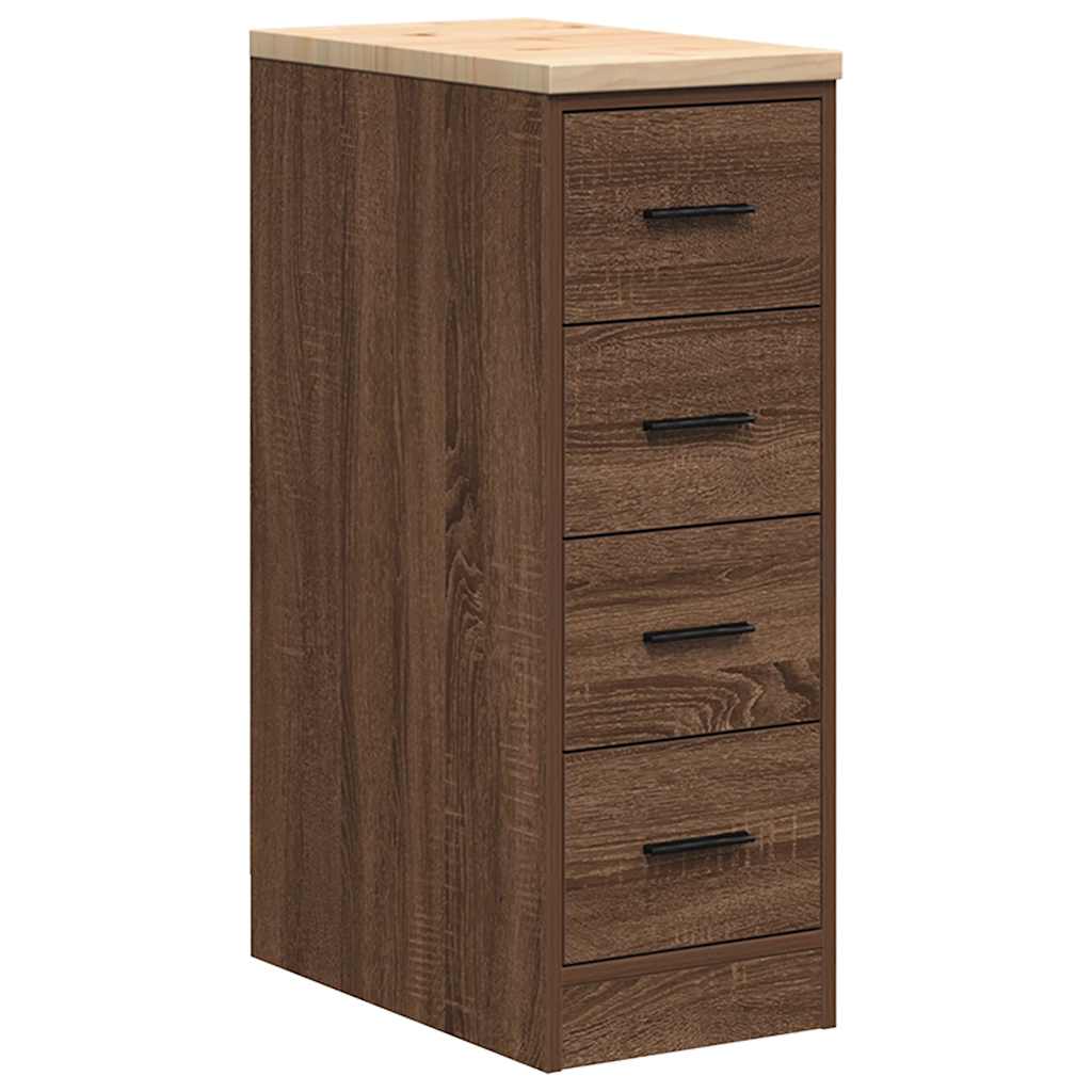 Armadio garage Vidaxx 30x51x85 cm in legno massello di pino, rovere marrone
